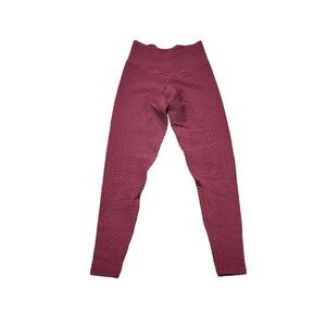 Booty By BraBants One Size Croco Leggings in Maroon